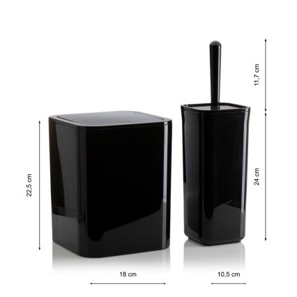 Ensemble de salle de bain SIERRA 5 pce noir