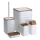 Ensemble de salle de bain WAVE 5 pce blanc/marron
