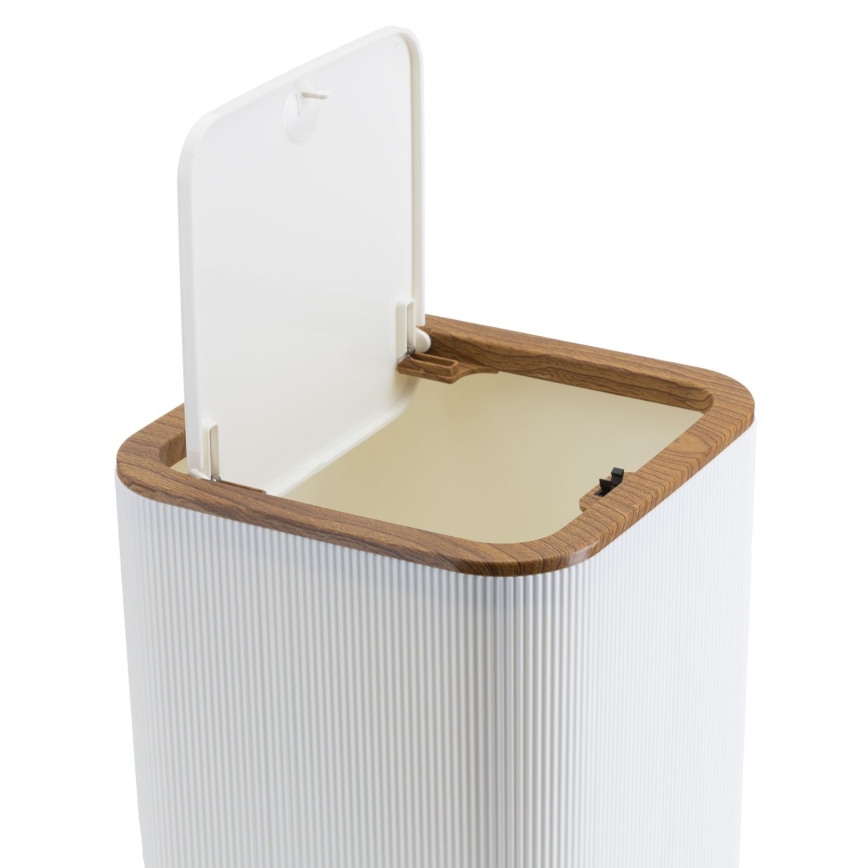 Ensemble de salle de bain ZOYA 5 pce blanc/marron