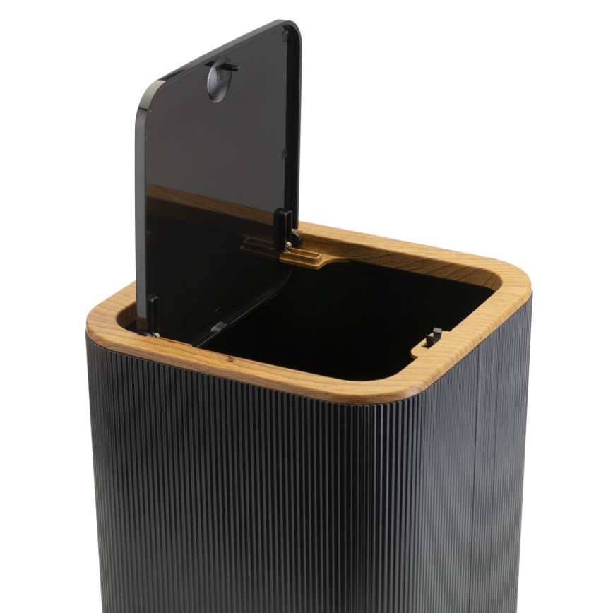 Ensemble de salle de bain ZOYA 5 pce noir/marron