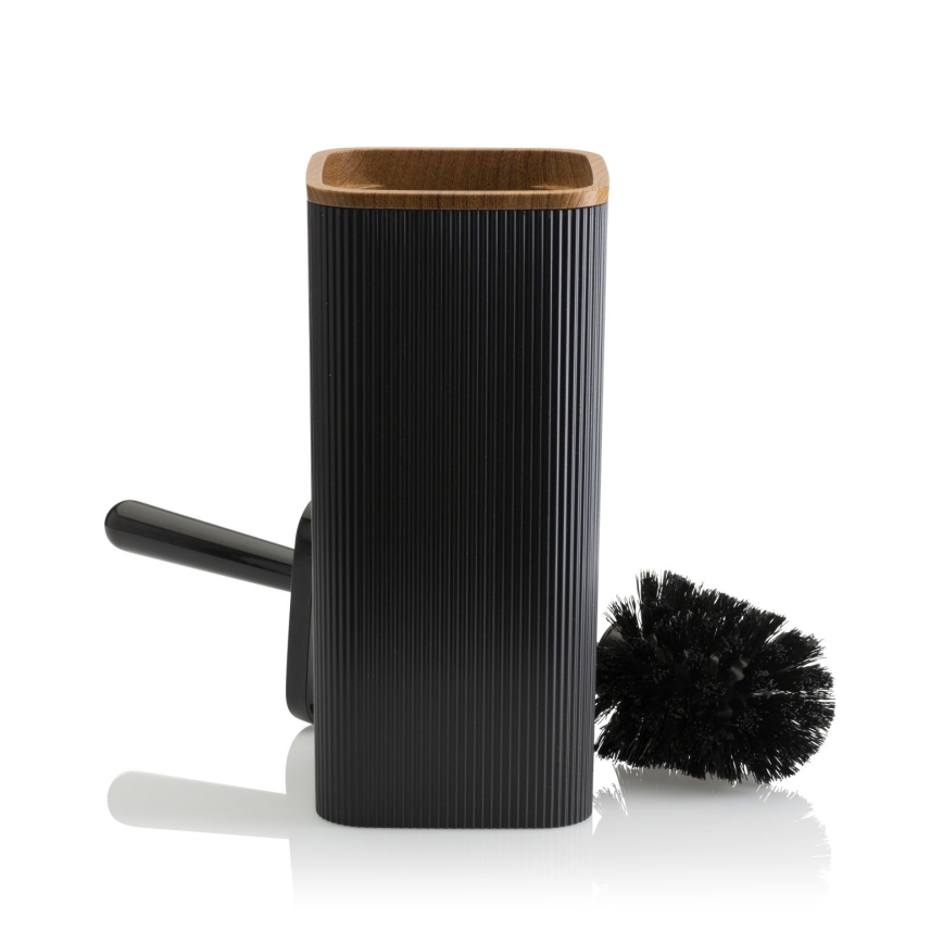 Ensemble de salle de bain ZOYA 5 pce noir/marron