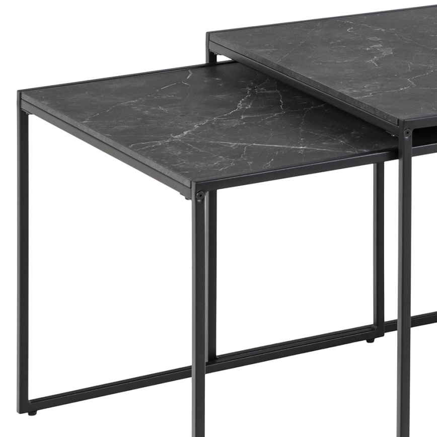 Ensemble de tables basses ALMA 3 pcs anthracite