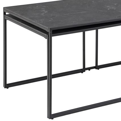 Ensemble de tables basses ALMA 3 pcs anthracite
