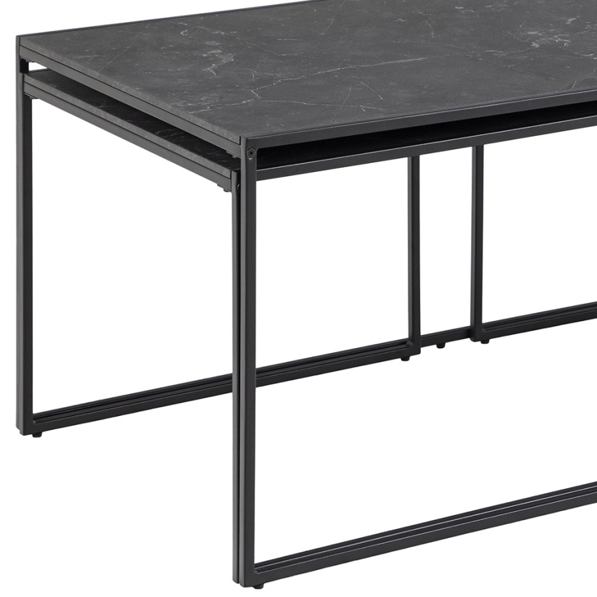 Ensemble de tables basses ALMA 3 pcs anthracite