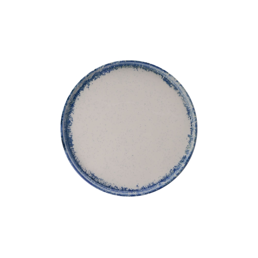 Ensemble de vaisselle 24 pièces blanc/bleu/porcelaine