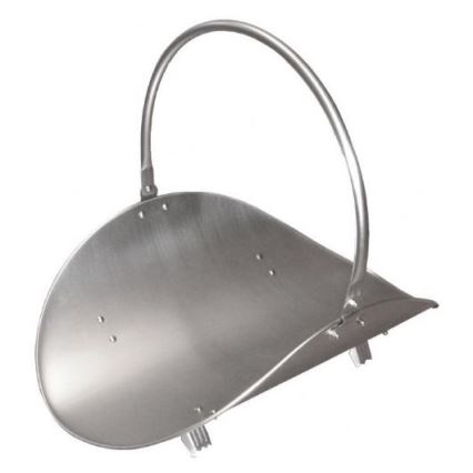 Ensemble d'outils de cheminée et panier à bois avec poignet 5 pce chrome mat