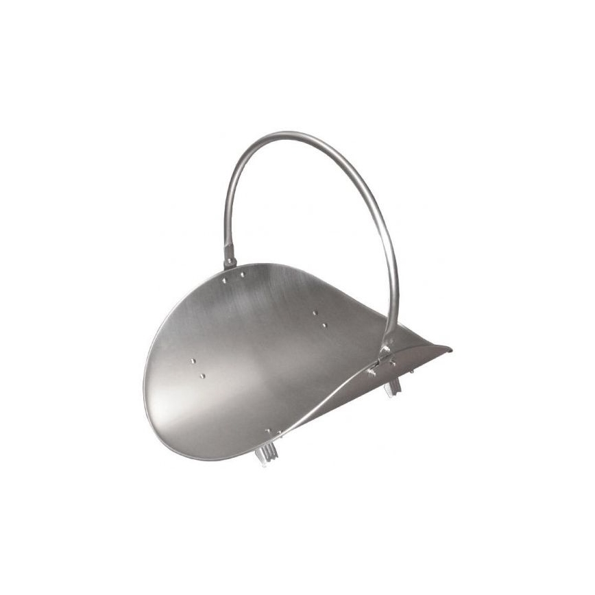 Ensemble d'outils de cheminée et panier à bois avec poignet 5 pce chrome mat