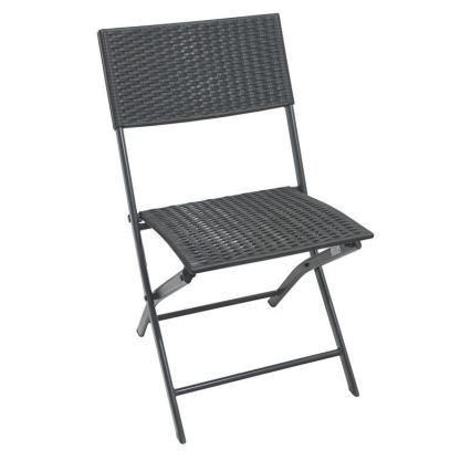 Ensemble table de jardin avec 2 chaises grises