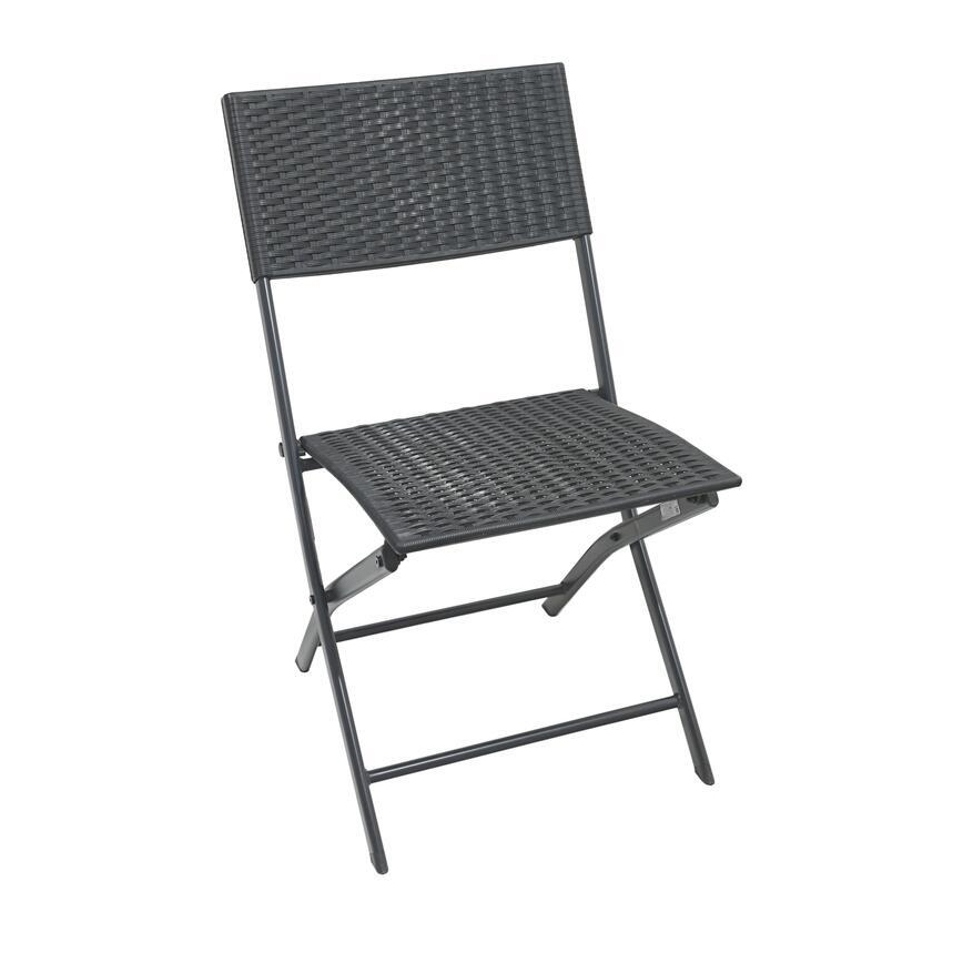Ensemble table de jardin avec 2 chaises grises