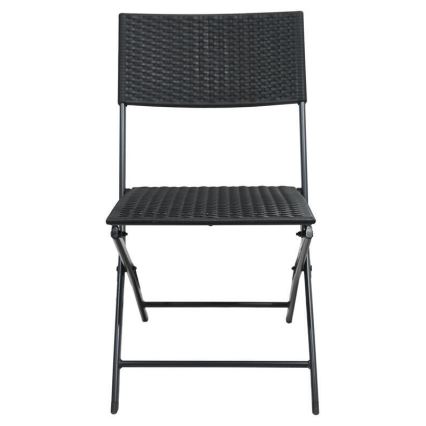 Ensemble table de jardin avec 2 chaises grises