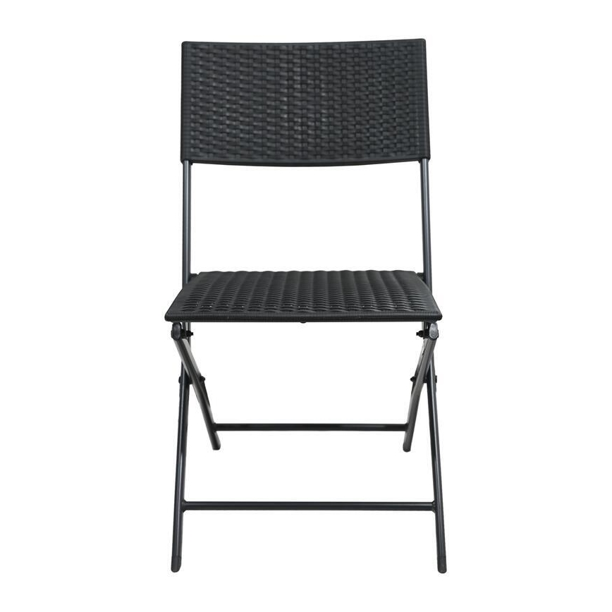 Ensemble table de jardin avec 2 chaises grises