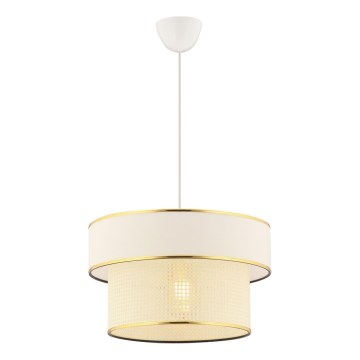 EROS Hängeleuchte 1xE27/60W/230V creme/gold