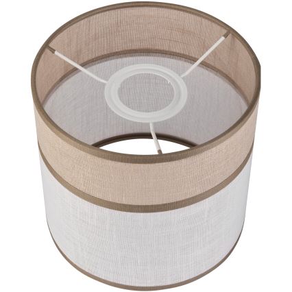Ersatz-Lampenschirm für Hängeleuchte, Tischleuchte und Wandleuchte ANDREA E27 d 16 cm beige/grau