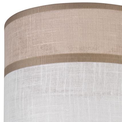 Ersatz-Lampenschirm für Hängeleuchte, Tischleuchte und Wandleuchte ANDREA E27 d 16 cm beige/grau