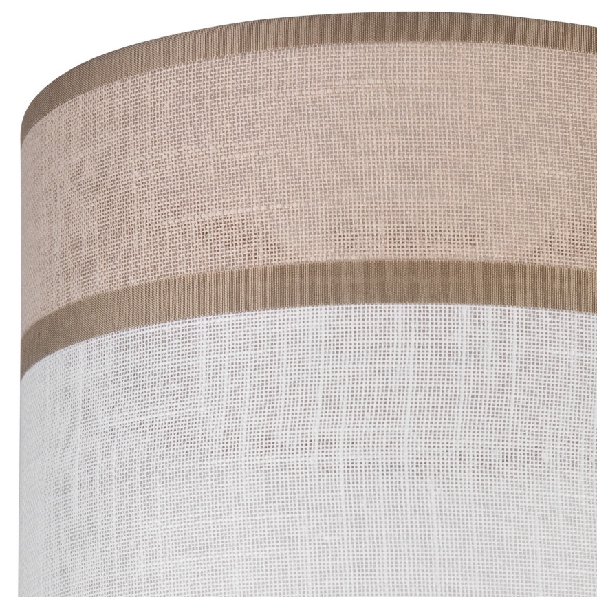 Ersatz-Lampenschirm für Hängeleuchte, Tischleuchte und Wandleuchte ANDREA E27 d 16 cm beige/grau