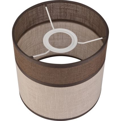 Ersatzlampenschirm für Hängeleuchte, Stehleuchte und Wandleuchte ANDREA E27 d 16 cm braun/beige