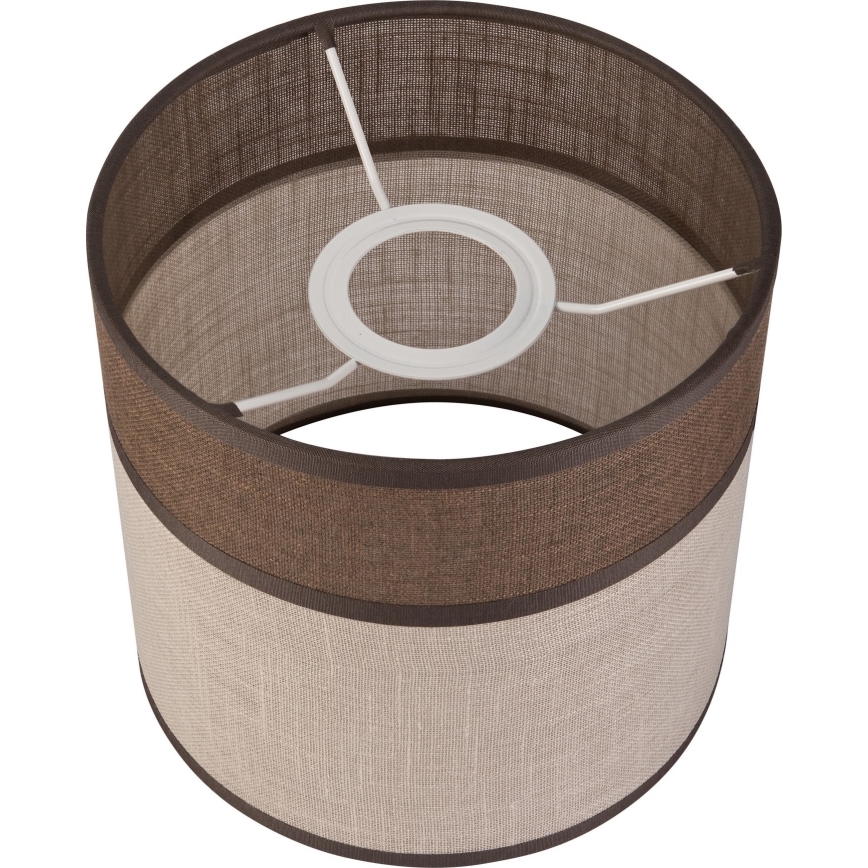Ersatzlampenschirm für Hängeleuchte, Stehleuchte und Wandleuchte ANDREA E27 d 16 cm braun/beige