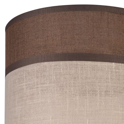 Ersatzlampenschirm für Hängeleuchte, Stehleuchte und Wandleuchte ANDREA E27 d 16 cm braun/beige