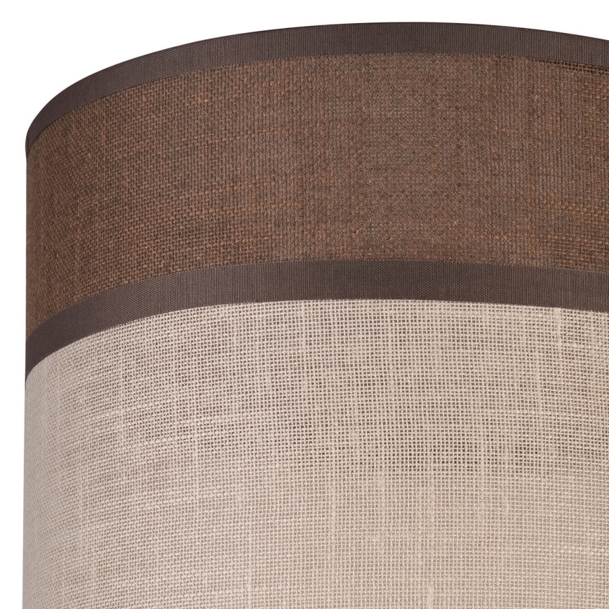 Ersatzlampenschirm für Hängeleuchte, Stehleuchte und Wandleuchte ANDREA E27 d 16 cm braun/beige