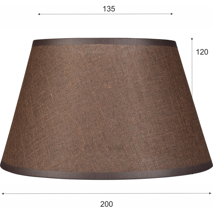Ersatzlampenschirm für Hängeleuchte und Wandleuchte ANTONIO E14 120x200 mm braun
