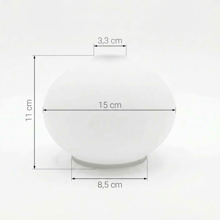 Ersatzglas für Hängeleuchte E14 d 15 cm weiß