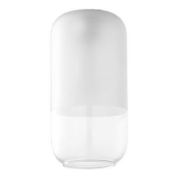 Ersatzglas für Kronleuchter MARCO E27, Ø 14 cm, klar/weiß