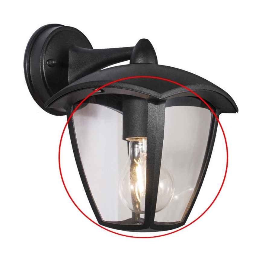 Ersatzglas für Wandleuchte und Lampe LUNA E27, klar