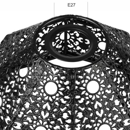 Ersatzlampenschirm für Hängeleuchte SAMIRA E27 d 33 cm schwarz
