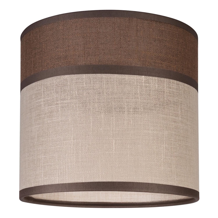 Ersatzlampenschirm für Hängeleuchte, Stehleuchte und Wandleuchte ANDREA E27 d 16 cm braun/beige