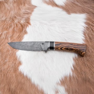 Esclusivo coltello Damasco 12 cm bocote/ebano
