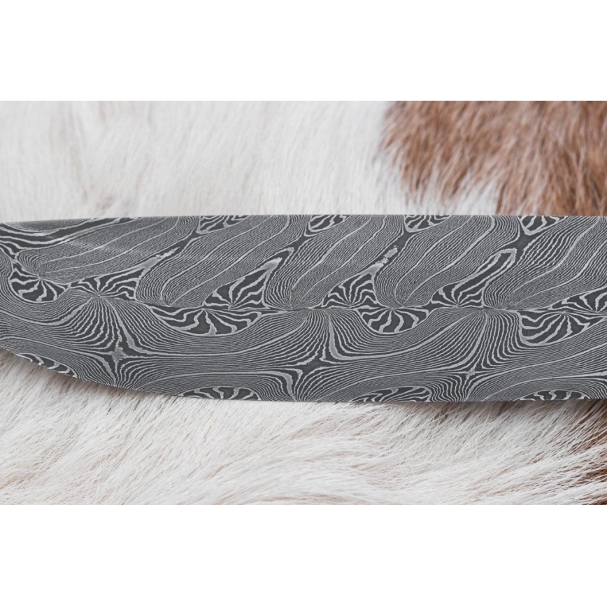 Esclusivo coltello Damasco 13 cm serpentinite/corna di renna