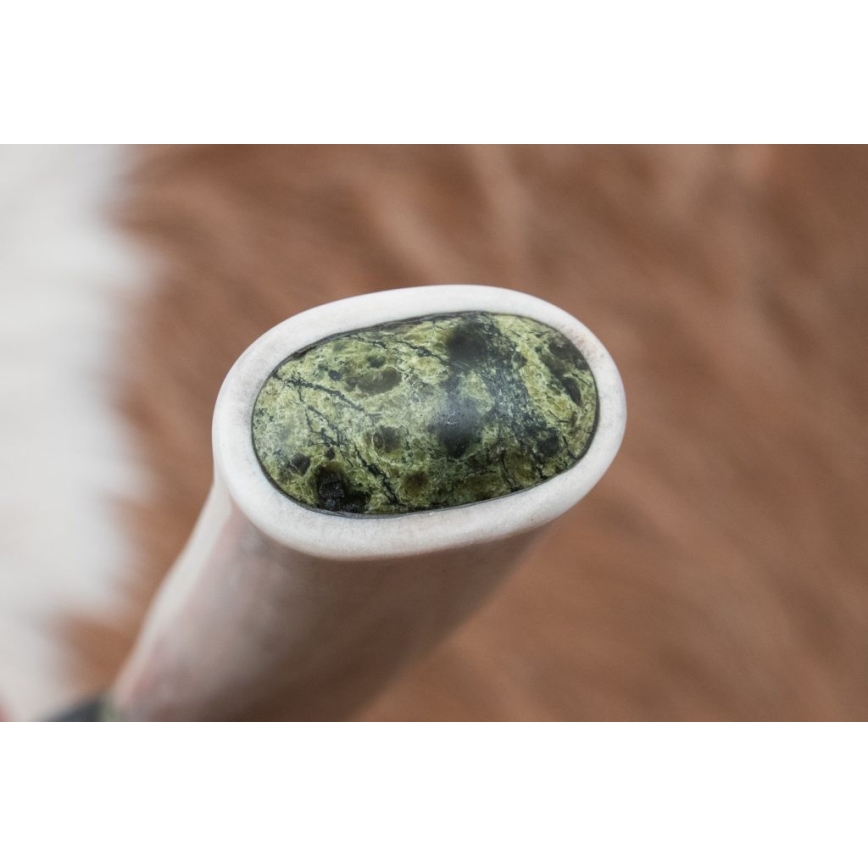 Esclusivo coltello Damasco 13 cm serpentinite/corna di renna
