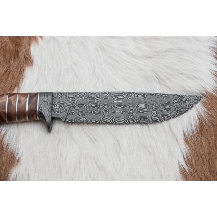 Esclusivo coltello Damasco 14,4 cm castagno/dente di mammut