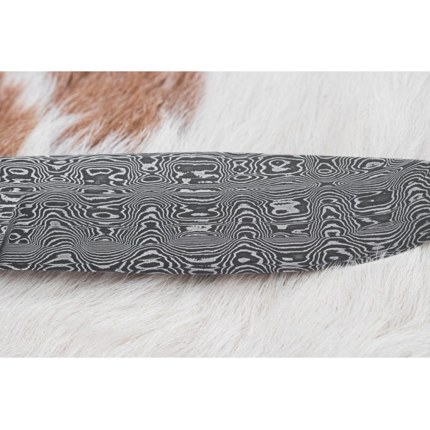 Esclusivo coltello Damasco 14,4 cm castagno/dente di mammut