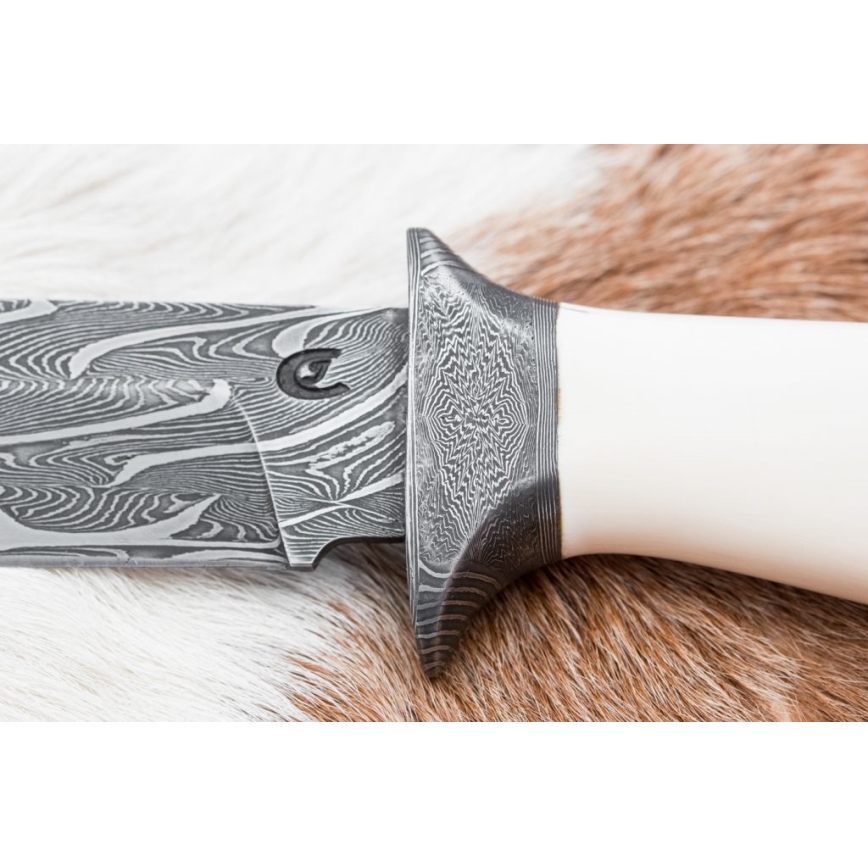 Esclusivo coltello Damasco 15 cm zanna di mammut