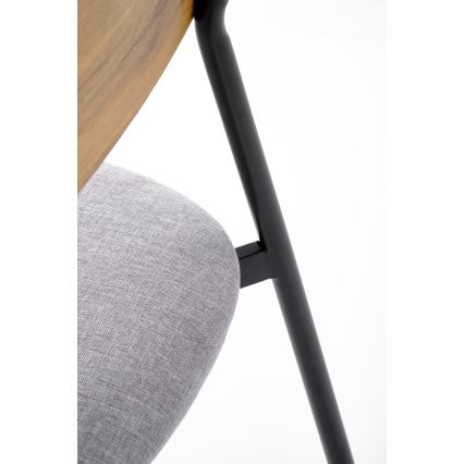 Ess-Set NANDO 84x54 cm grau/braun/schwarz