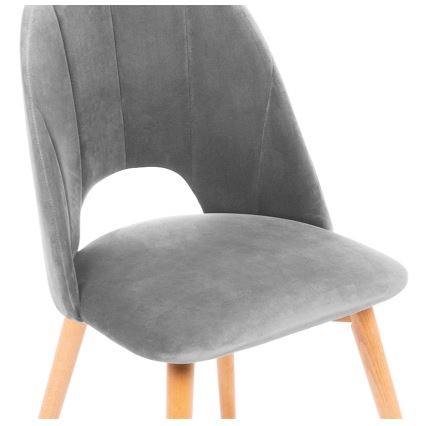Esszimmerstuhl TINO 86x48 cm Grau/helles Eichenholz