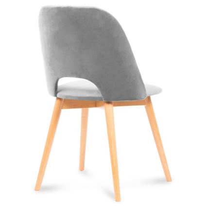 Esszimmerstuhl TINO 86x48 cm Grau/helles Eichenholz