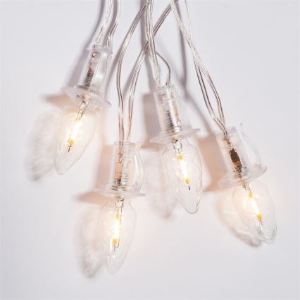 Estensione LED per esterno Catena natalizia CONE FILAMENT 20xE10 14m limpido/bianco caldo IP44, Made in the EU