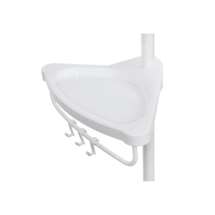 Étagère d'angle pour salle de bains DEX blanche