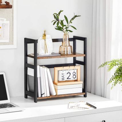 Étagère de rangement MARGE marron/noir