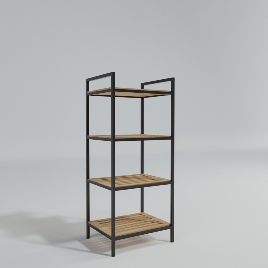 Etagère de salle de bain STRALSUND 110x45 cm chêne/noir