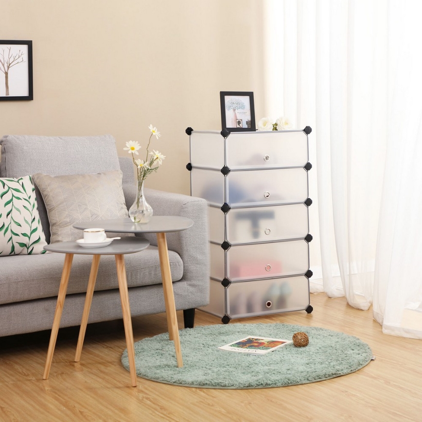 Étagère modulaire à tiroirs BOXIFY blanche