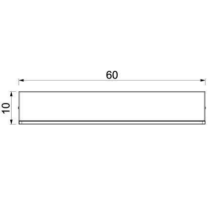 Étagère murale avec éclairage LED SHELF 10x60 cm noir