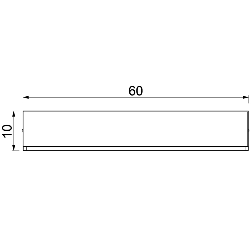 Étagère murale avec éclairage LED SHELF 10x60 cm noir