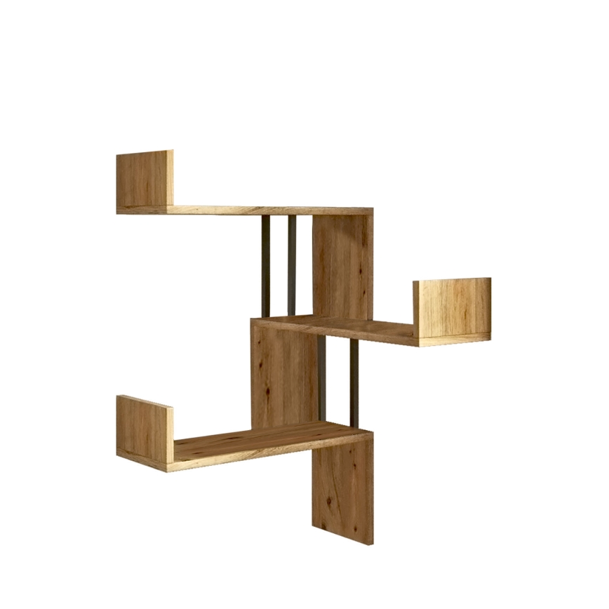 Étagère murale d'angle 109,4x60 cm pin atlantic