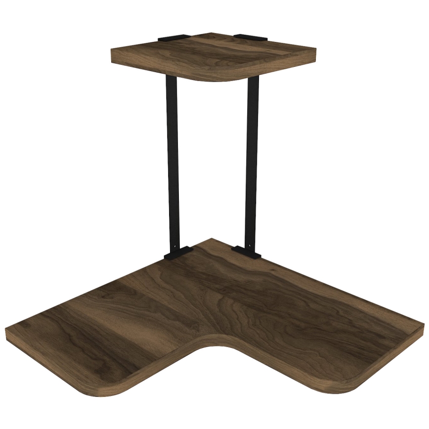 Étagère murale d'angle AGORA 33,8x38,5 cm marron