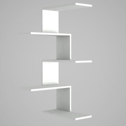 Étagère murale d'angle CANIKO 109x51,5 cm blanche