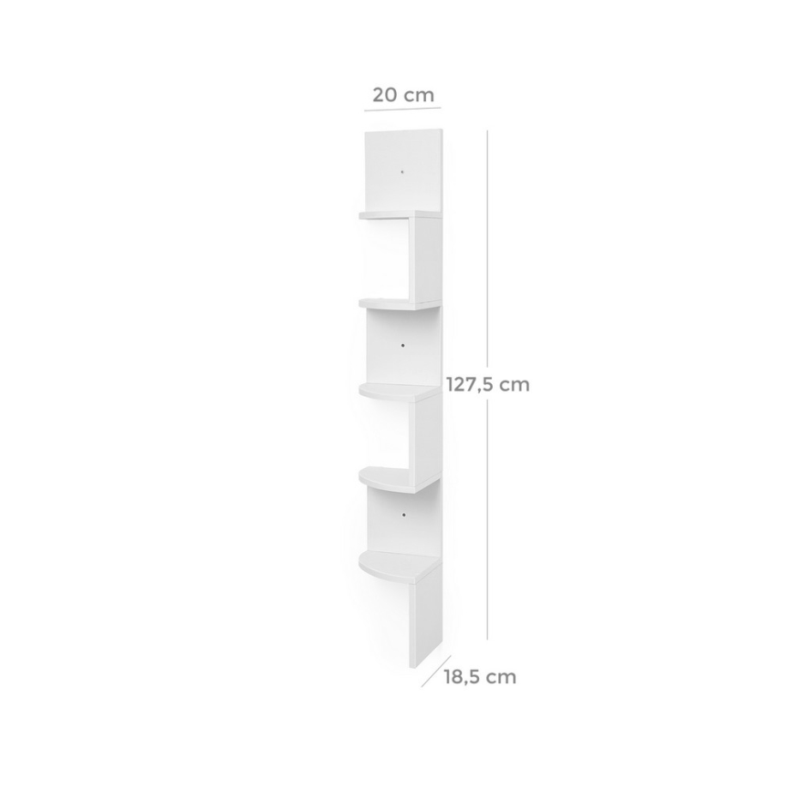 Étagère murale d'angle SNAKE blanche