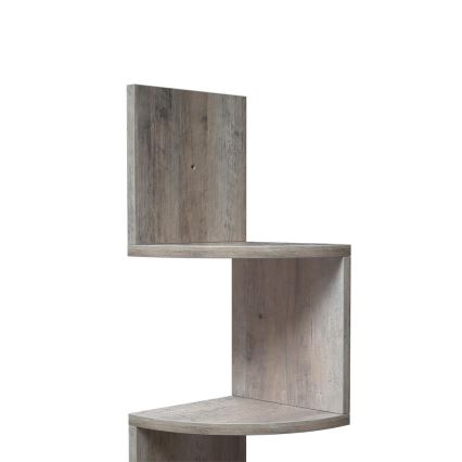 Étagère murale d'angle SNAKE gris/marron